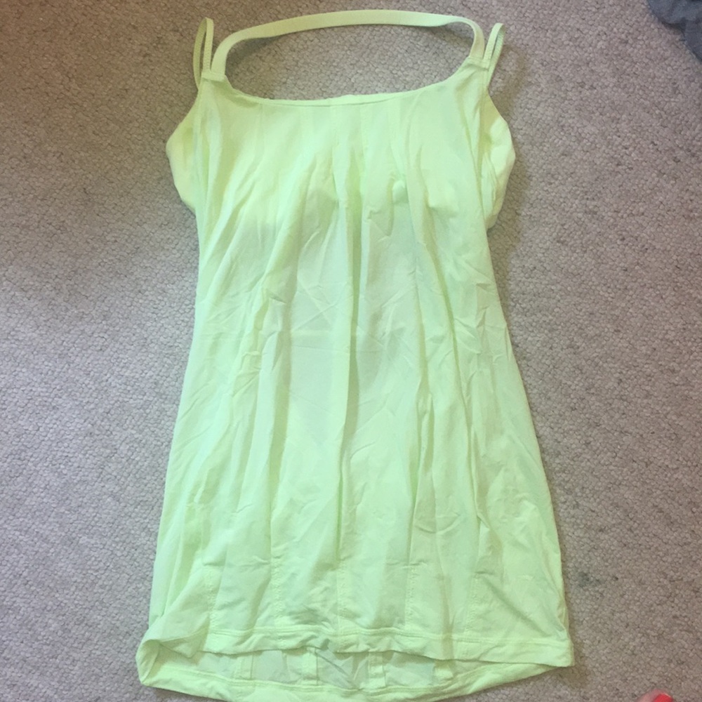 lululemon athletica Neon Yellow Tank Top
